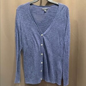 Willi Smith Navy Button-Up Cardigan Size Large